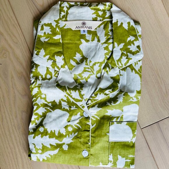 BRAND NEW Hand block print Long Pajamas Set Night Wear Cotton Pajamas Set - Picture 2 of 7